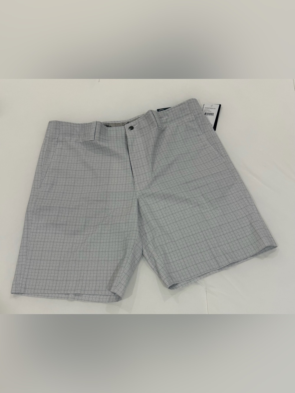 Callaway Men's Light Gray Plaid Performance Shorts